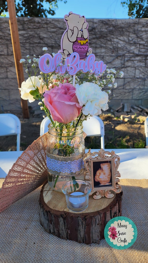 Winnie the pooh centerpieces for a baby shower for a client 🍯🤩 #baby, Center Piece Ideas