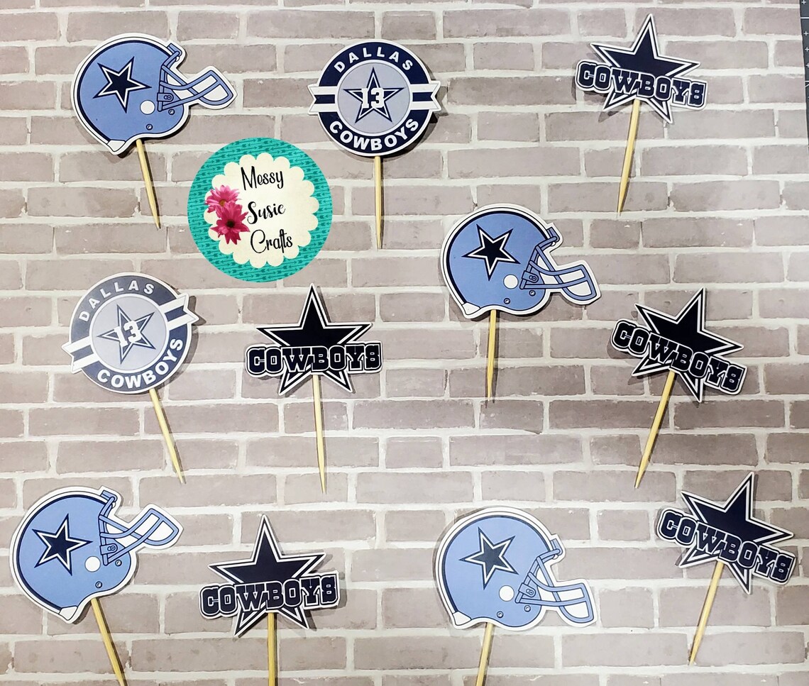 Dallas Cowboys Cake Topper Dallas Cowboys Dallas Cowboys Etsy