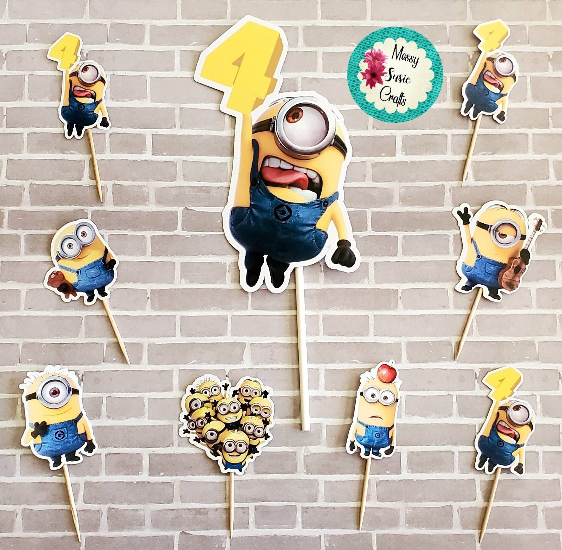 Minions Birthday Cake Toppers