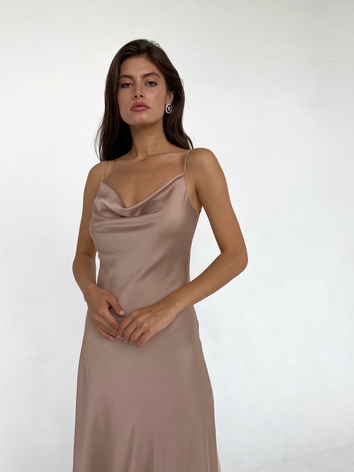 Blush bridesmaid dresses Champagne bridesmaid dresses Silk Etsy