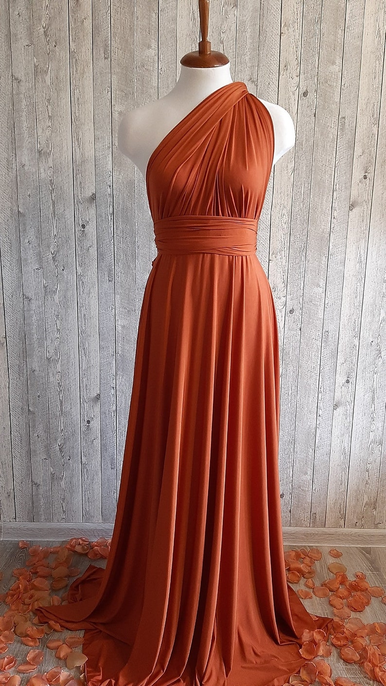 Burnt orange bridesmaid dresses Plus size bridesmaid dress Etsy