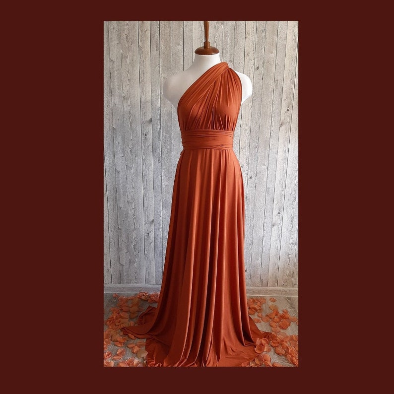 bridesmaid burnt orange