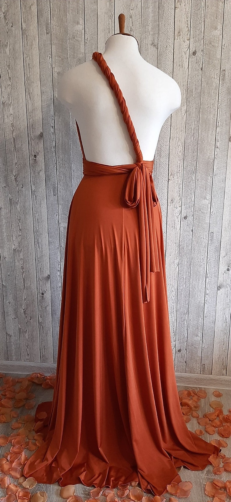 bridesmaid burnt orange