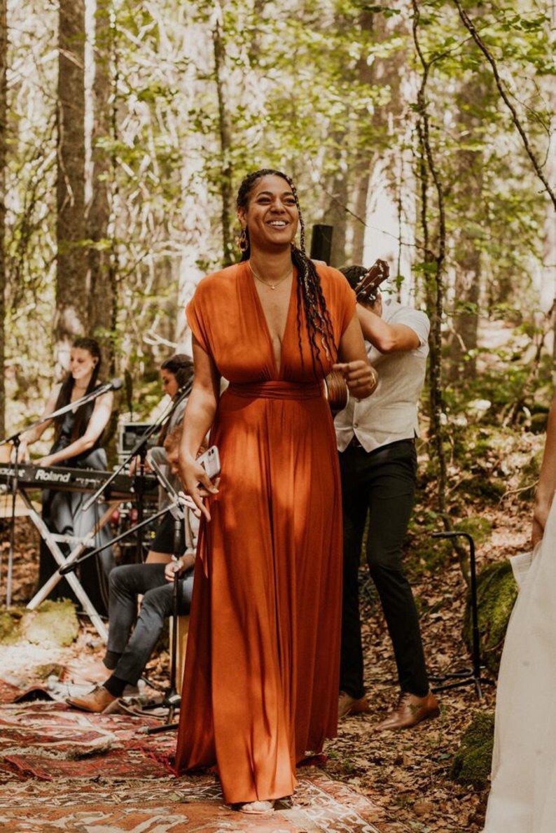 Burnt orange bridesmaid dresses Plus size bridesmaid dress