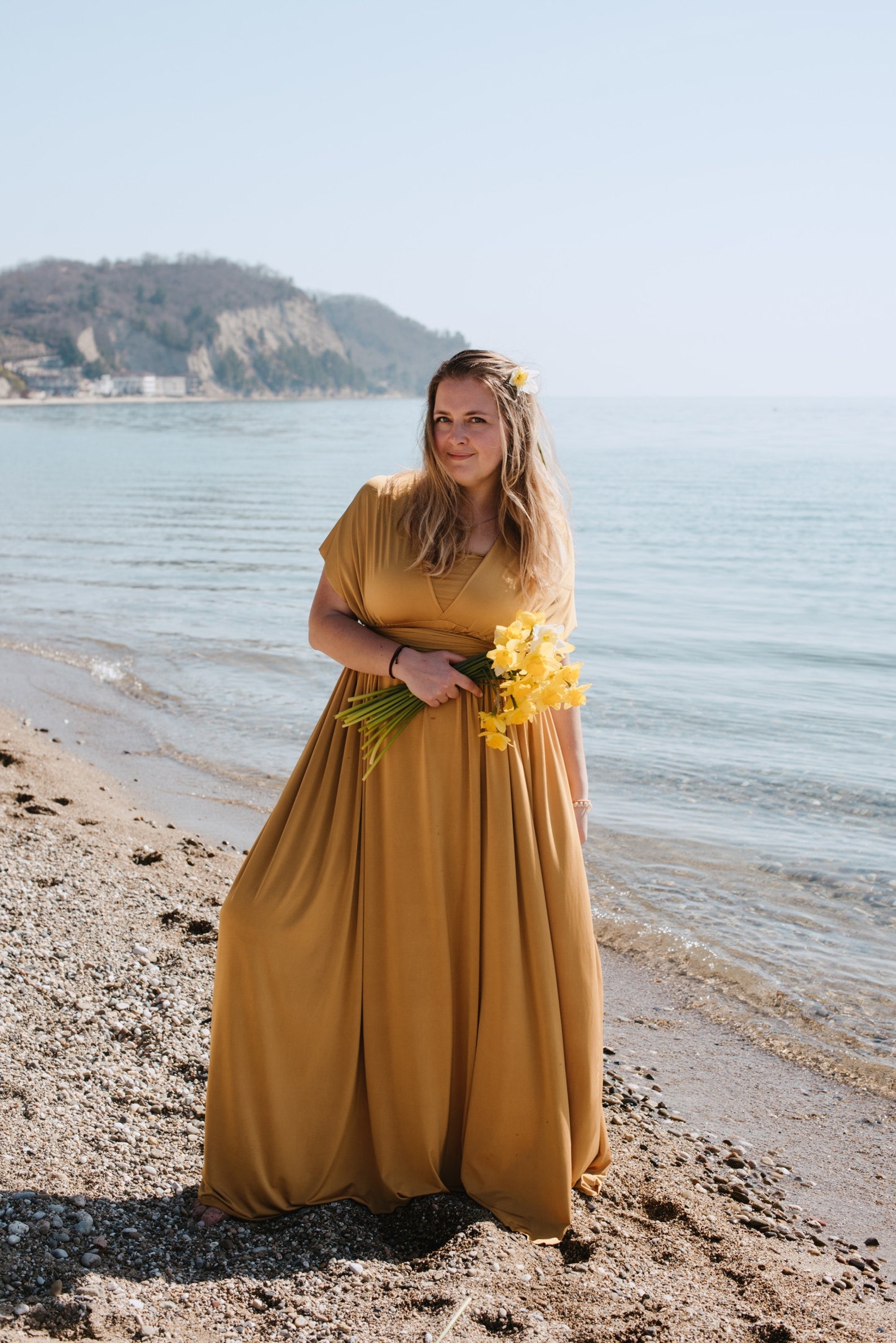 Mustard bridesmaid dresses wedding guest dresses Infinity Etsy