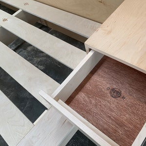 Maple Bed frame drawers