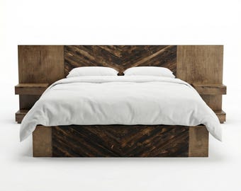 Handcrafted Maple Platform Bed Frame with Nightstands - The Rodeo