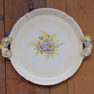 Vintage Serving Plate - Large Plate for appetizers - Snack Tray - Dessert Platter