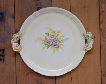 Vintage Servierplatte - Großer Teller für Vorspeisen - SnackTablett - Dessertplatte