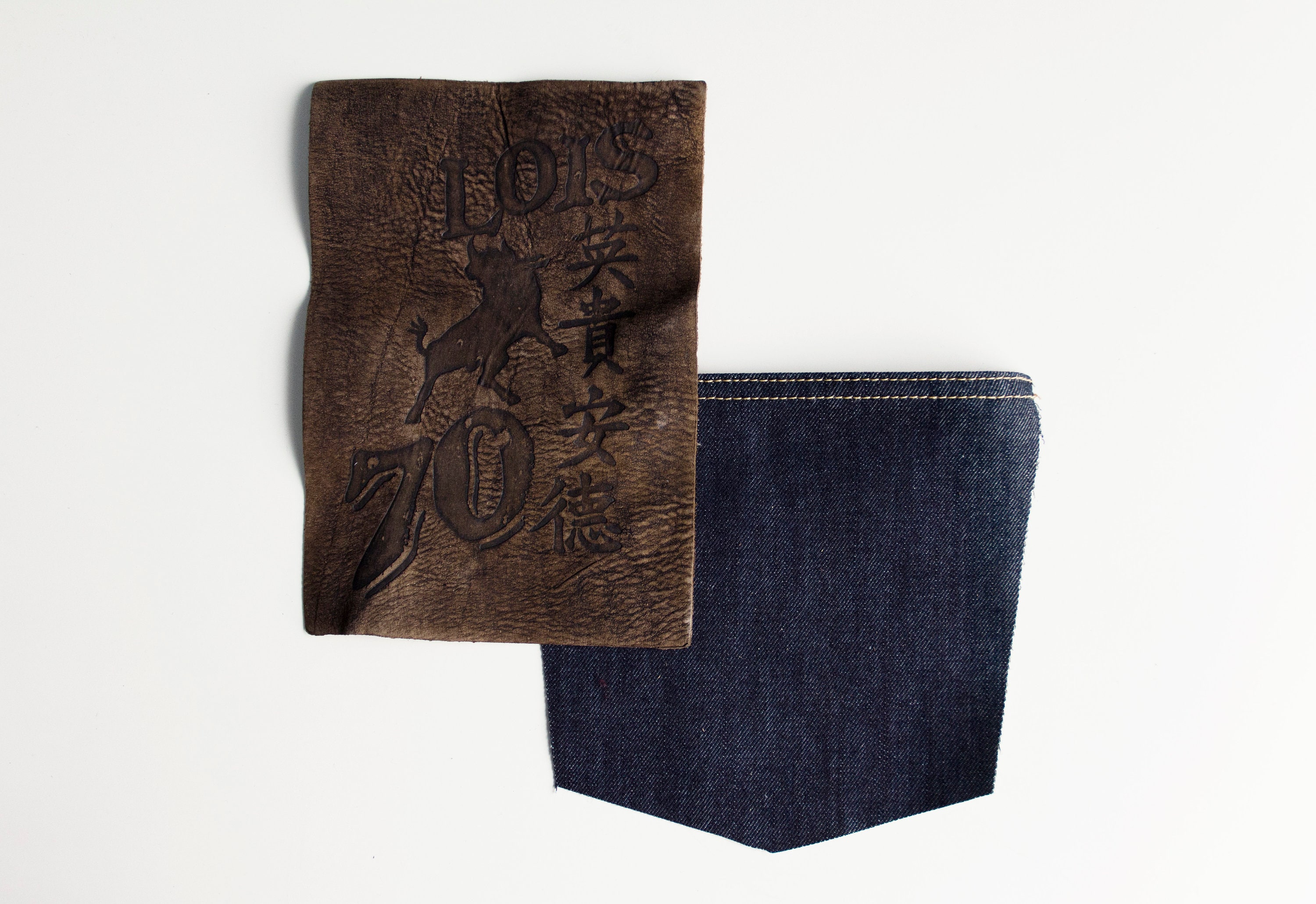 Patch de couro - etiqueta de couro Lois