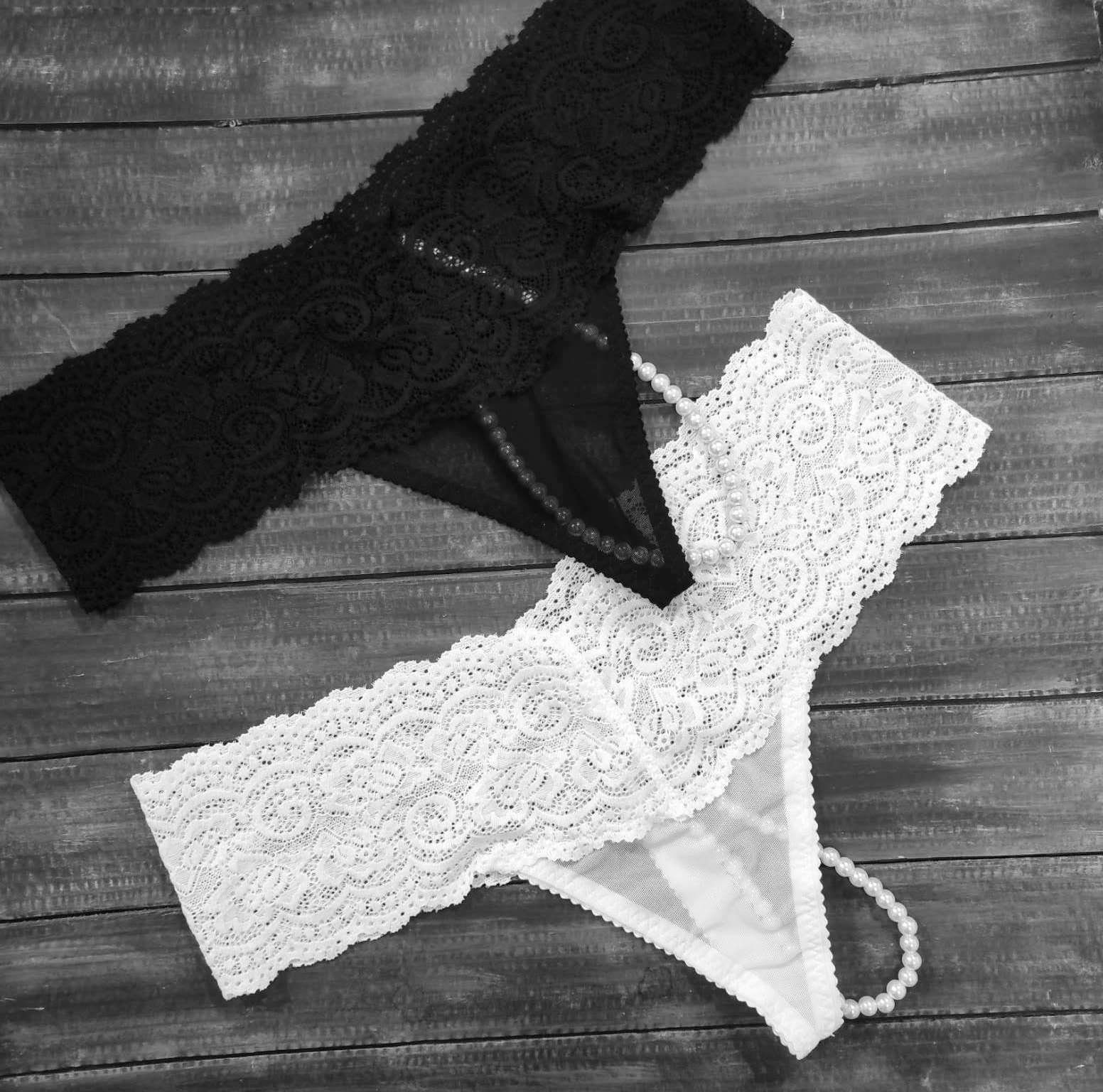 Secret Pearls Crotchless Panties Plus Size Gstring Lingerie Underwear