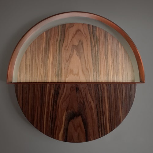 Geometrical ambient shops light wall light - rosewood & copper finish DESIGNER