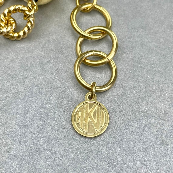 Vintage Anne Klein Round Beads Chain Necklace, Go… - image 4