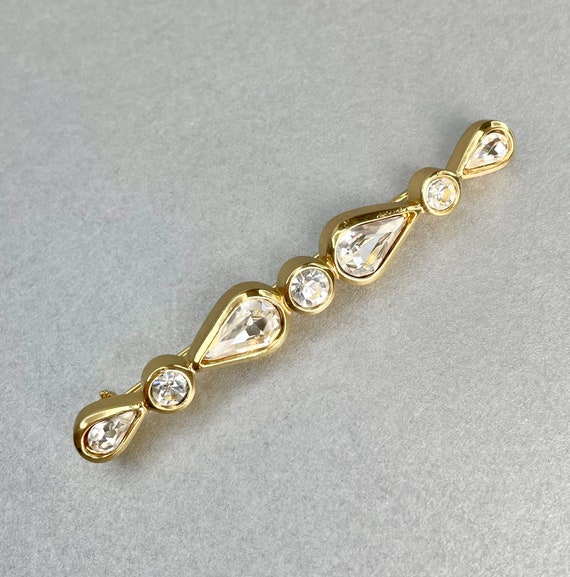 Vintage Christian Dior Germany Brooch, Gold Tone … - image 2