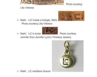 Lc Stamp On Jewelry 14k R Hot Jewelry Mark