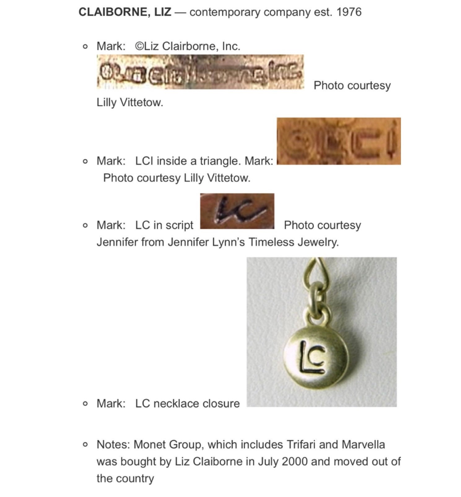Liz claiborne jewelry mark deals