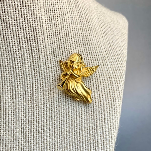 Gold Angel Pin - Etsy