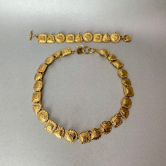 Vintage Anne Klein Jewelry Demi Parure Set Gold Tone Chunky | Etsy