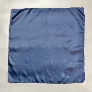 Vintage Ashiar All Silk Scarf: Deep Blue Designer Kerchief, Made in Italy (18x18)