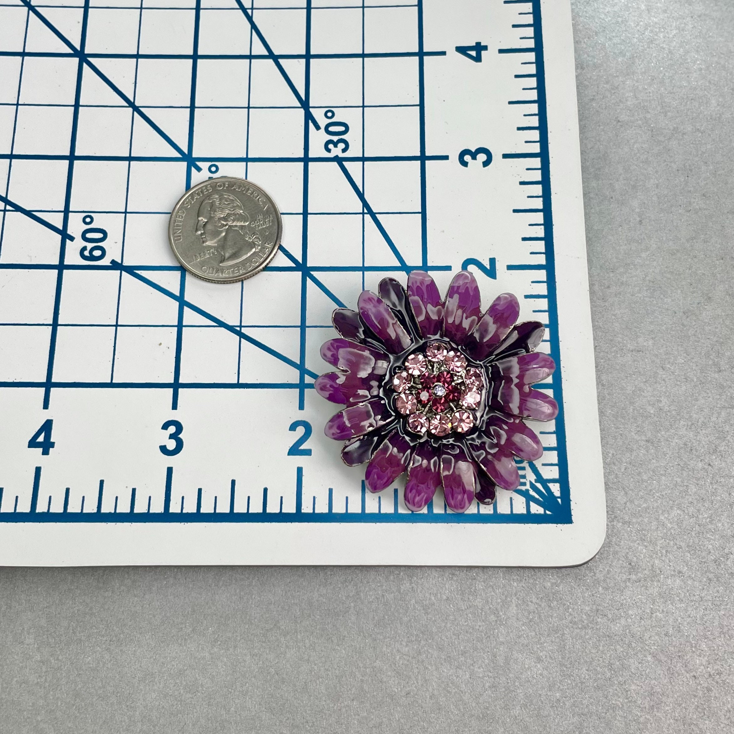 SPILLA SPILLA ANNI '50 CA. In Oro Rosa Ed Argento Raffigurante Farfalla