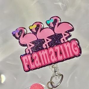Flamingo Badge Reel 