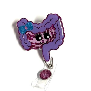 Intestines Badge Reel: Retractable Swivel Alligator Clip