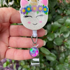 Unicorn Badge Reel: Retractable Swivel Alligator Clip image 6