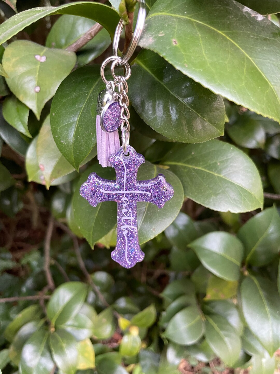 Faith Cross Keychain - Etsy