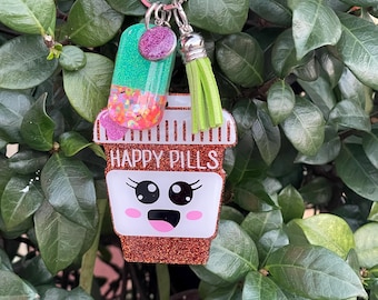 Prescription Bottle Keychain: Pill Charm, 2.5”, Nurse Gift, Pharmacy