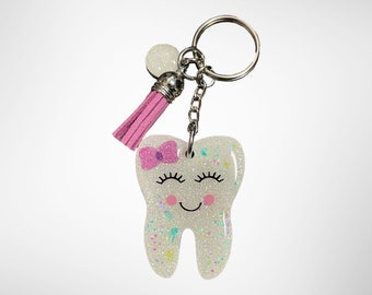 Dental Tooth Keychain - Hygienist Gift - 2 Inch