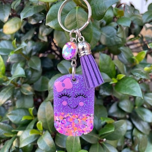 Purple Pill Keychain