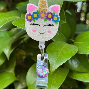Unicorn Badge Reel: Retractable Swivel Alligator Clip image 5