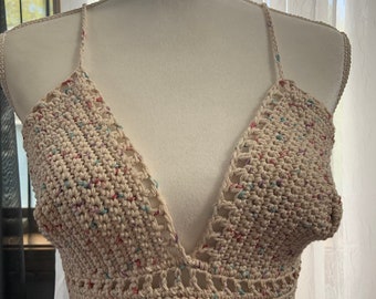 Haut au crochet, haut court Bralette, haut d’été, haut Lilly au crochet