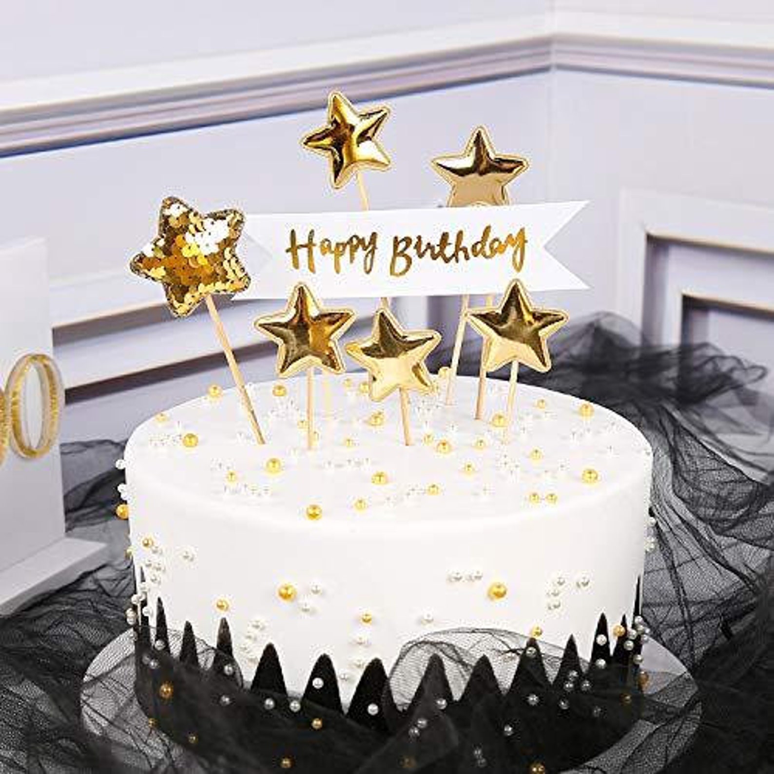 Topper gâteau joyeux anniversaire Cake Topper Joyeux | Etsy
