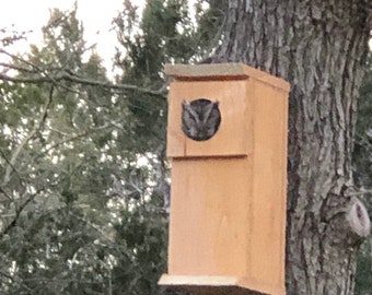 Cedar owl nesting with free shipping