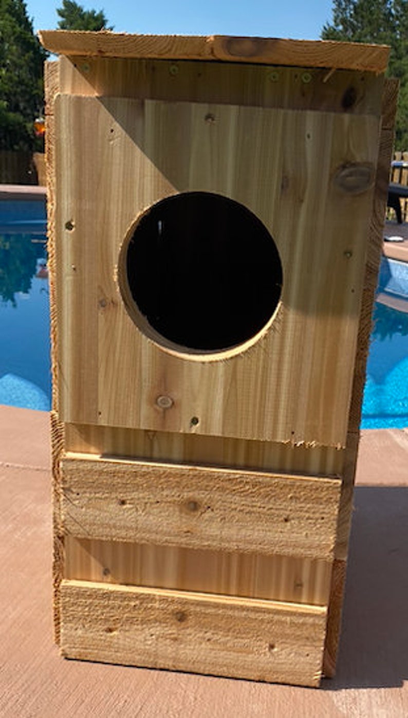 Cedar Great Horned or Barred Owl nesting box | Etsy