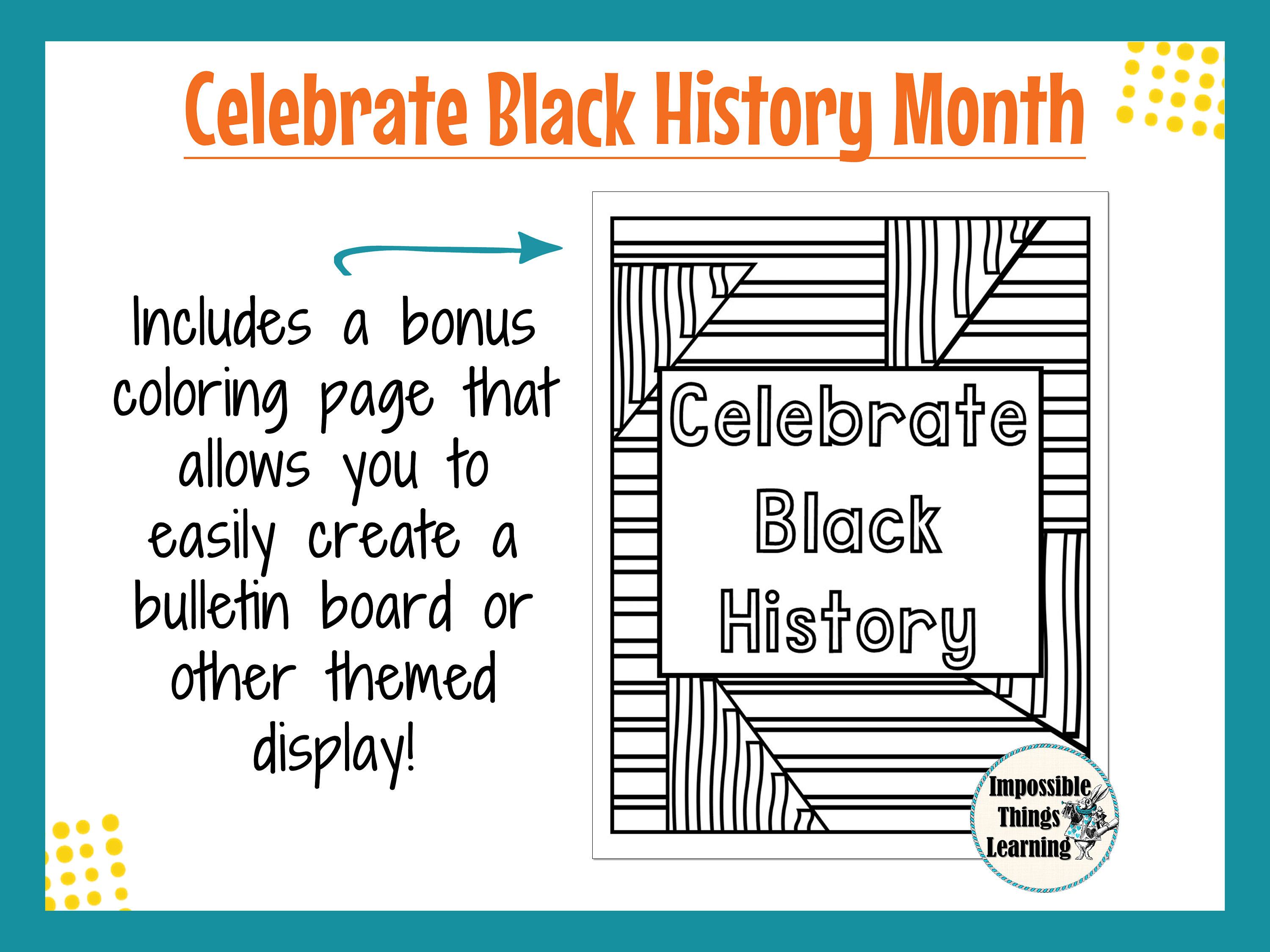 Black History Month Coloring Pages, Printable Colouring Sheets for the
