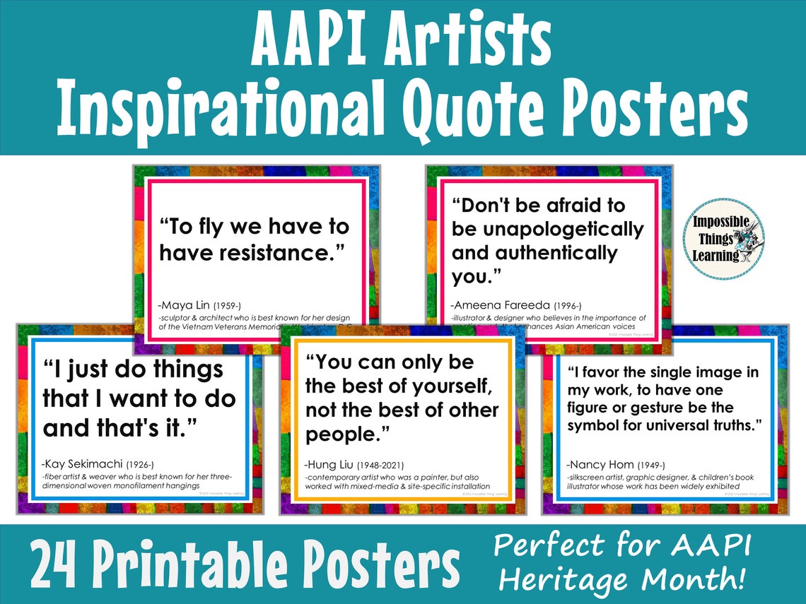 AAPI Heritage Month Posters for Art Classrooms With - Etsy