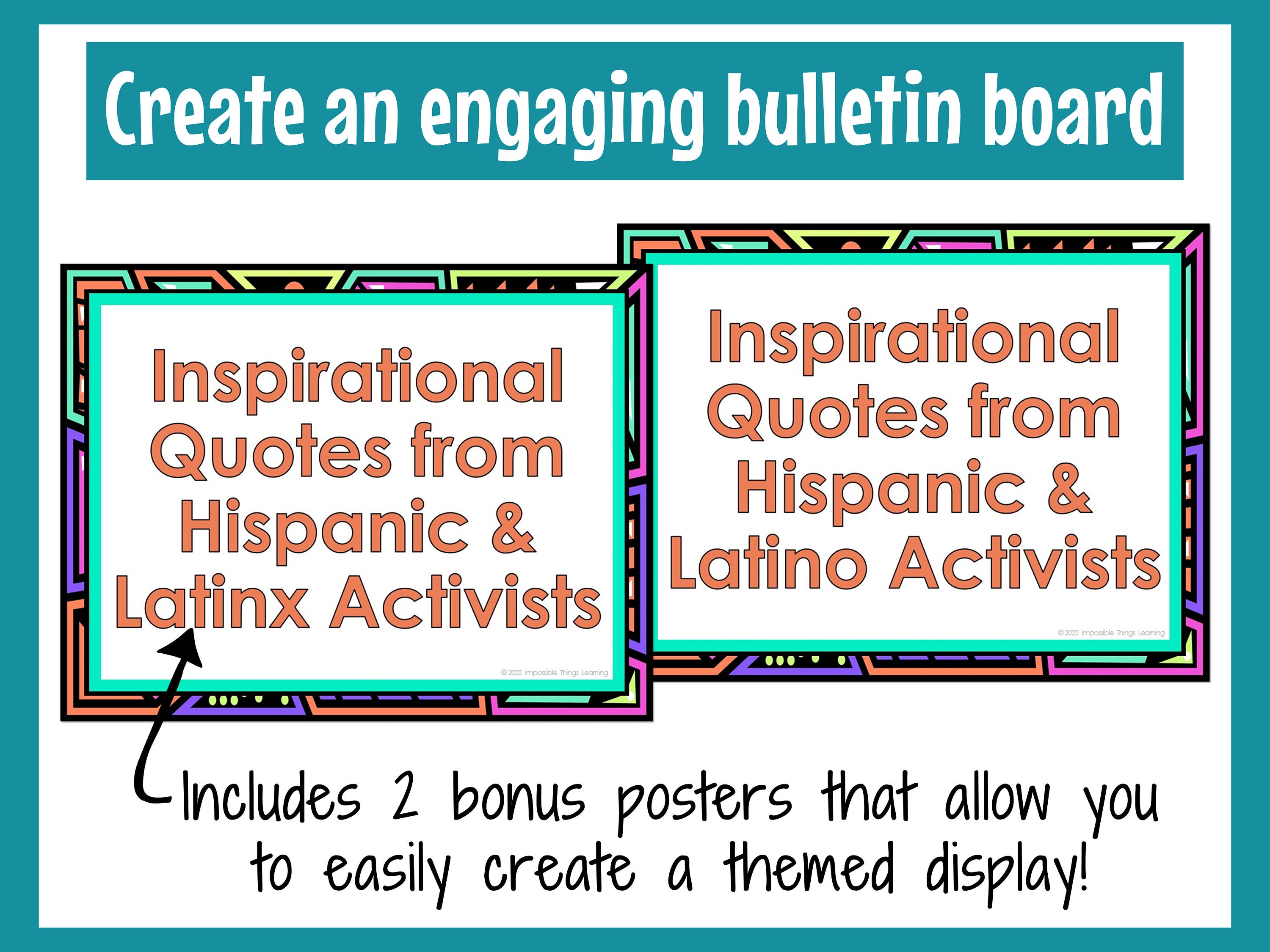 Hispanic Heritage Month Classroom Posters With Inspirational Quotes ...