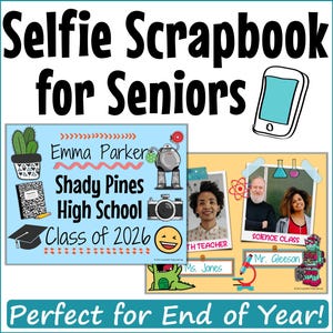 End of the Year Memory Book for Seniors, Digital Memory Book for 12th Grade, End of the School Year Activity for High School, Senior Project