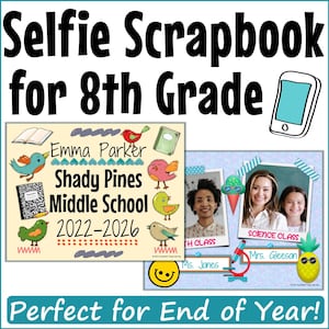 End of the Year Activity for 8th Grade, Digital Memory Book for 8th Grade, End of the Year Activity for Middle School, 8th Grade Graduation