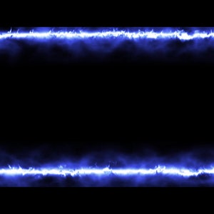 May include: A blue neon frame with a black background. The frame is made of a series of glowing blue lines that create a rectangular shape.
