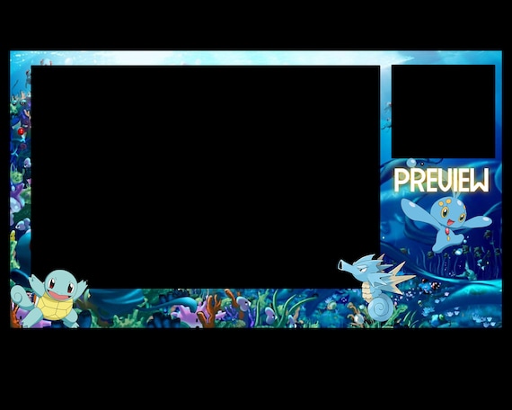 Pokemon Water Game Overlay Twitch Youtube Facebook 1920x1080