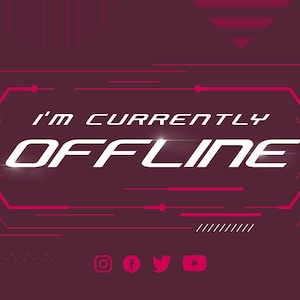 Streaming offline Banner Twitch Youtube Facebook