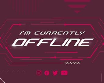 Streaming offline Banner Twitch Youtube Facebook