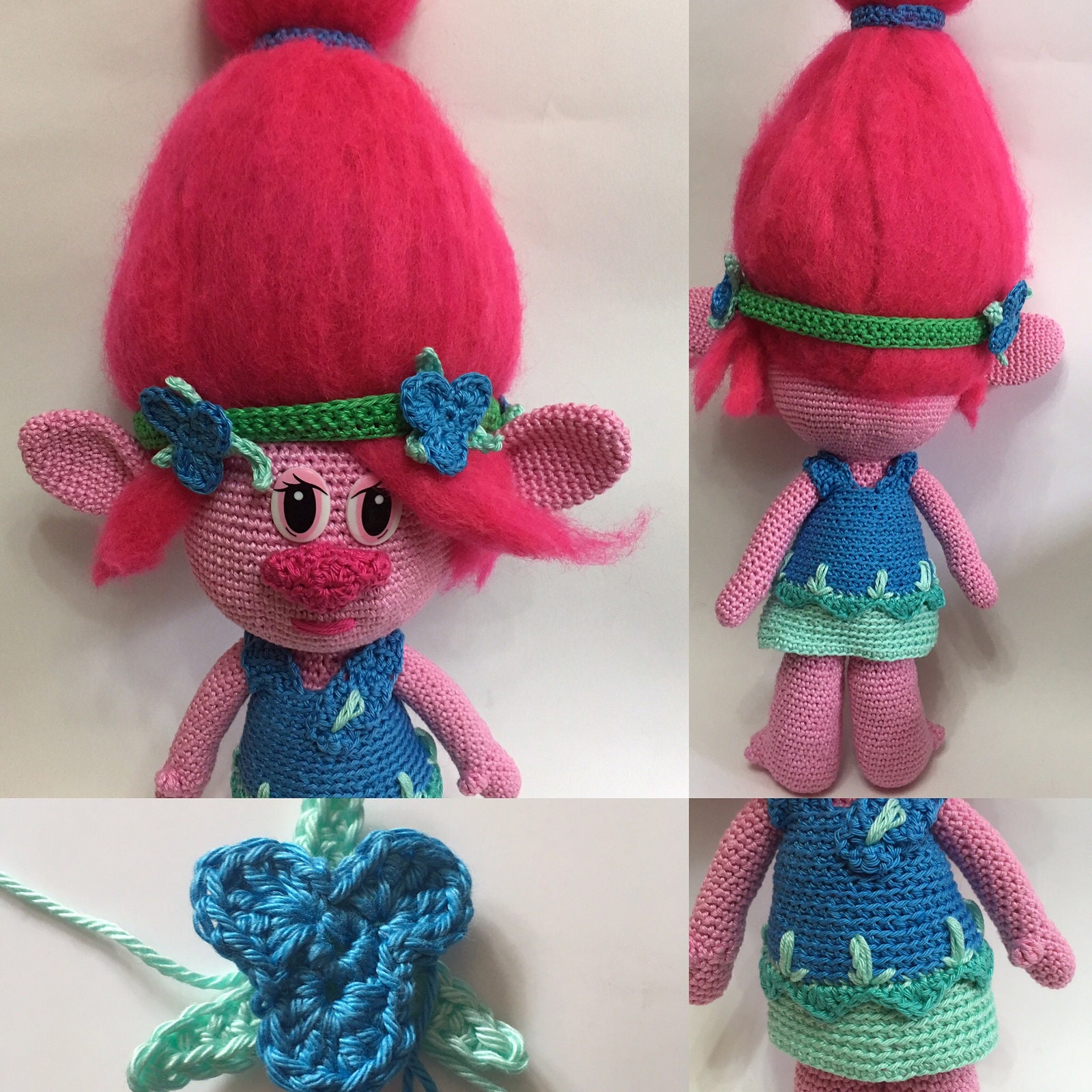 Poppy Trolls Crochet Pattern Instant Download Etsy España