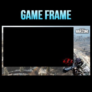 以下が含まれることがあります： 右上の隅にCall of Duty Warzoneのロゴが表示された黒い画面。画面は雪景色に囲まれており、右下の隅には銃を持った人がいます。