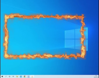 Animated Fire Webcam Frame Twitch Youtube Facebook Video