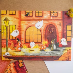 Défilé d'Halloween 2024 - Impression A6 | carte postale