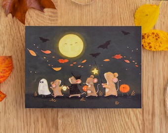 Postcard - Halloween Parade | 10x15cm | cute animals | illustration